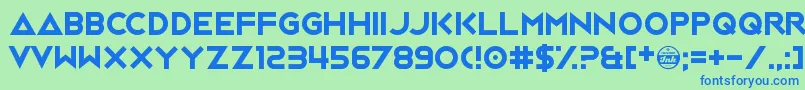 JackFrost Font – Blue Fonts on Green Background