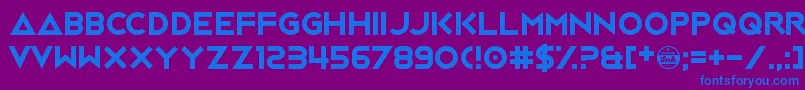 Fonte JackFrost – fontes azuis em um fundo violeta