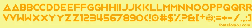 JackFrost Font – Orange Fonts on Yellow Background