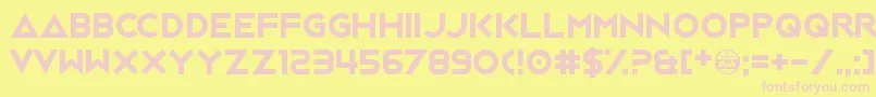 JackFrost Font – Pink Fonts on Yellow Background