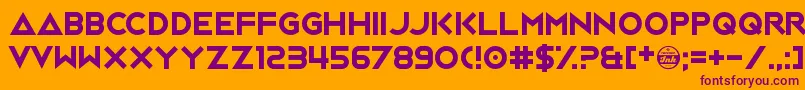 JackFrost Font – Purple Fonts on Orange Background