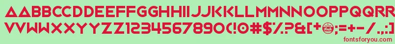 JackFrost Font – Red Fonts on Green Background