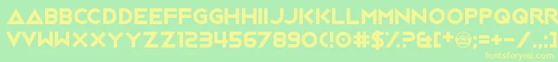 JackFrost Font – Yellow Fonts on Green Background