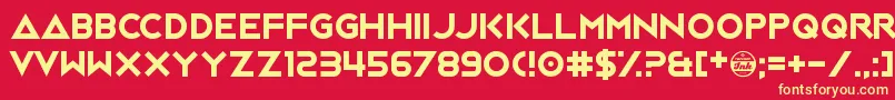 JackFrost Font – Yellow Fonts on Red Background