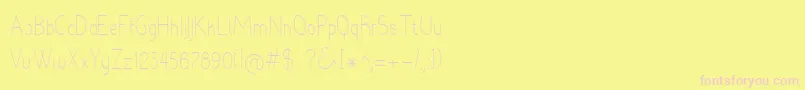 Raradolorlight Font – Pink Fonts on Yellow Background