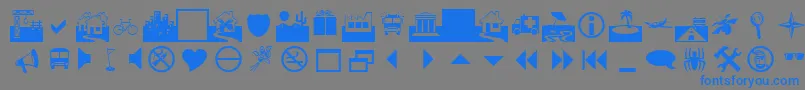 WebsByMalre Font – Blue Fonts on Gray Background