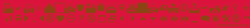 WebsByMalre Font – Brown Fonts on Red Background