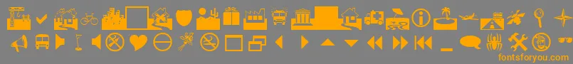 WebsByMalre Font – Orange Fonts on Gray Background