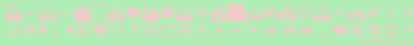 フォントWebsByMalre – 緑の背景にピンクのフォント