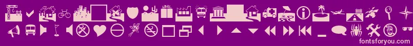WebsByMalre Font – Pink Fonts on Purple Background
