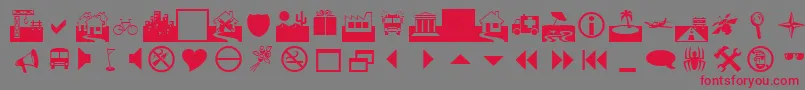 WebsByMalre Font – Red Fonts on Gray Background