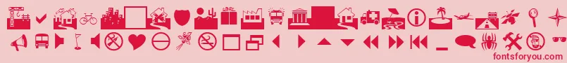 WebsByMalre Font – Red Fonts on Pink Background