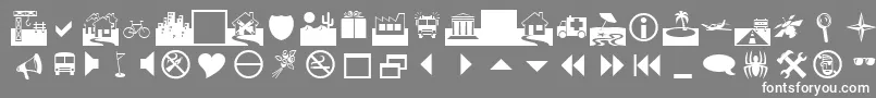 Fonte WebsByMalre – fontes brancas em um fundo cinza