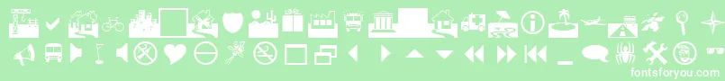 WebsByMalre Font – White Fonts on Green Background