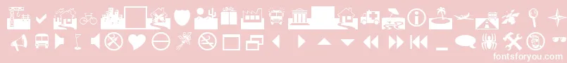 Więcej informacji o czcionce WebsByMalre Czcionka WebsByMalre – białe czcionki na różowym tle