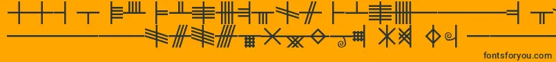 フォントBlf – 黒い文字のオレンジの背景