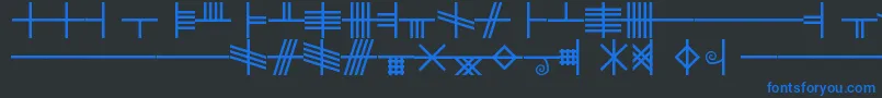 Blf Font – Blue Fonts on Black Background