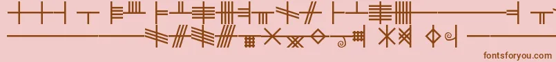 Blf Font – Brown Fonts on Pink Background