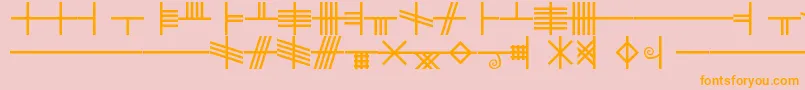 Blf Font – Orange Fonts on Pink Background