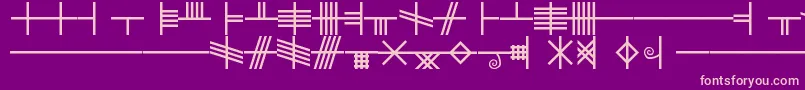 フォントBlf – 紫の背景にピンクのフォント