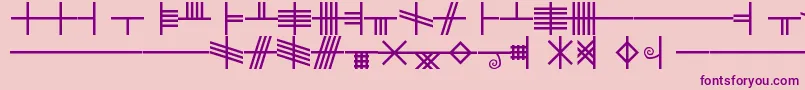 Blf Font – Purple Fonts on Pink Background