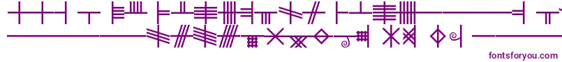 フォントBlf – 白い背景に紫のフォント