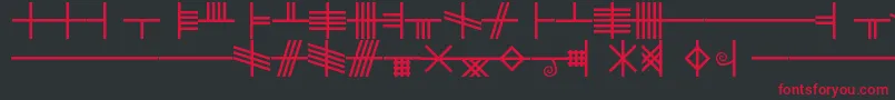 Blf Font – Red Fonts on Black Background