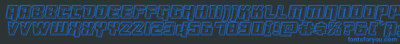 Dangerbotengrave Font – Blue Fonts on Black Background