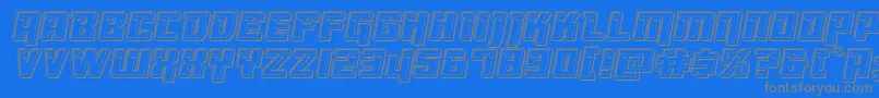 Dangerbotengrave Font – Gray Fonts on Blue Background