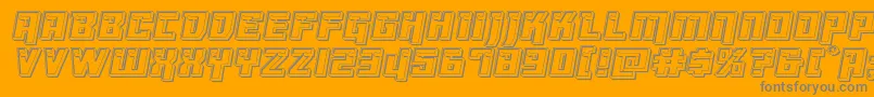 Dangerbotengrave Font – Gray Fonts on Orange Background