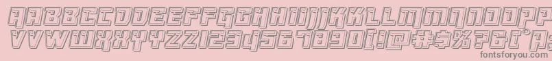 Dangerbotengrave Font – Gray Fonts on Pink Background