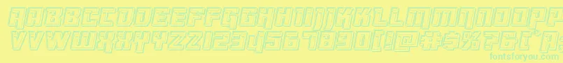 Dangerbotengrave Font – Green Fonts on Yellow Background