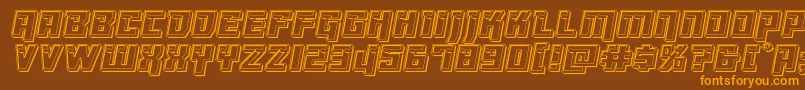 Dangerbotengrave Font – Orange Fonts on Brown Background