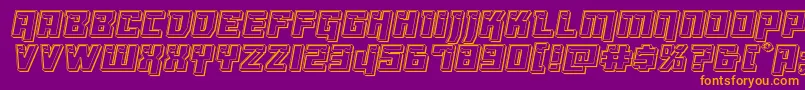 Dangerbotengrave Font – Orange Fonts on Purple Background