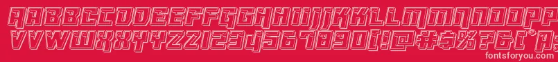 Dangerbotengrave Font – Pink Fonts on Red Background