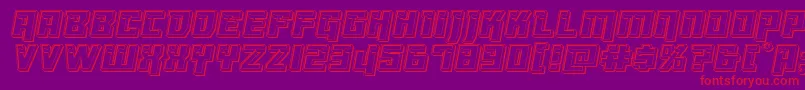 Dangerbotengrave Font – Red Fonts on Purple Background