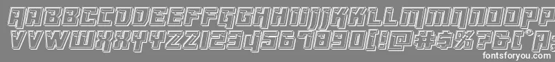 Dangerbotengrave Font – White Fonts on Gray Background