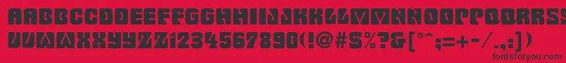 FillmoreRegular Font – Black Fonts on Red Background