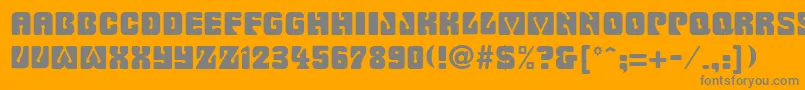 FillmoreRegular-Schriftart – Graue Schriften auf orangefarbenem Hintergrund