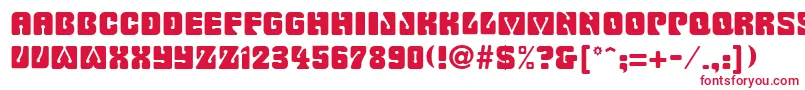 Czcionka FillmoreRegular – czerwone czcionki