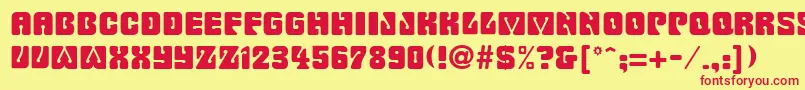 FillmoreRegular Font – Red Fonts on Yellow Background