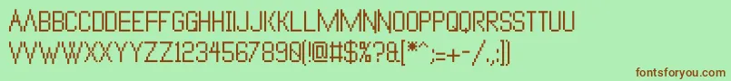 Шрифт Vanadinepix – коричневые шрифты на зелёном фоне