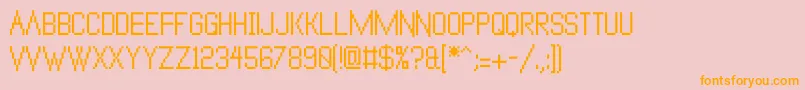 Vanadinepix Font – Orange Fonts on Pink Background