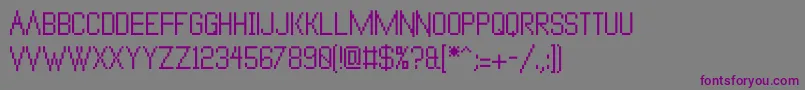 Czcionka Vanadinepix – fioletowe czcionki na szarym tle