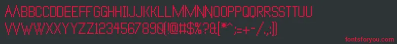 Шрифт Vanadinepix – красные шрифты на чёрном фоне