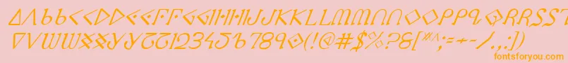 fuente Ppressi – Fuentes Naranjas Sobre Fondo Rosa