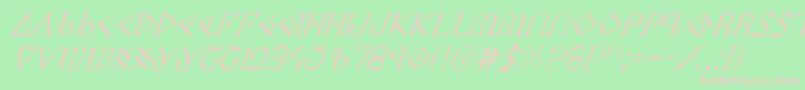 Ppressi Font – Pink Fonts on Green Background