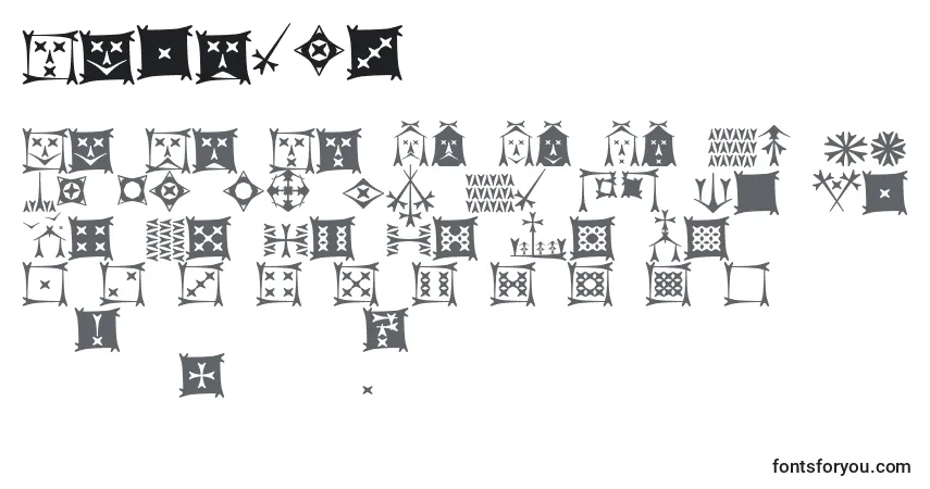 A fonte Carbolt – alfabeto, números, caracteres especiais