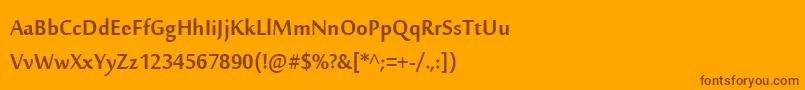 Moolboran Font – Brown Fonts on Orange Background