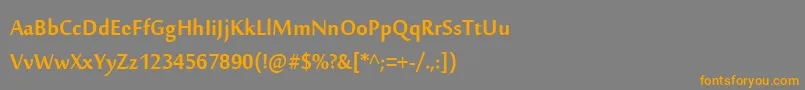 Moolboran Font – Orange Fonts on Gray Background